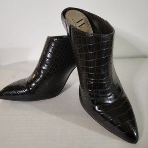 WORTHINGTON womens Zenith high heel dress shoe size 8 M black faux leather Mule